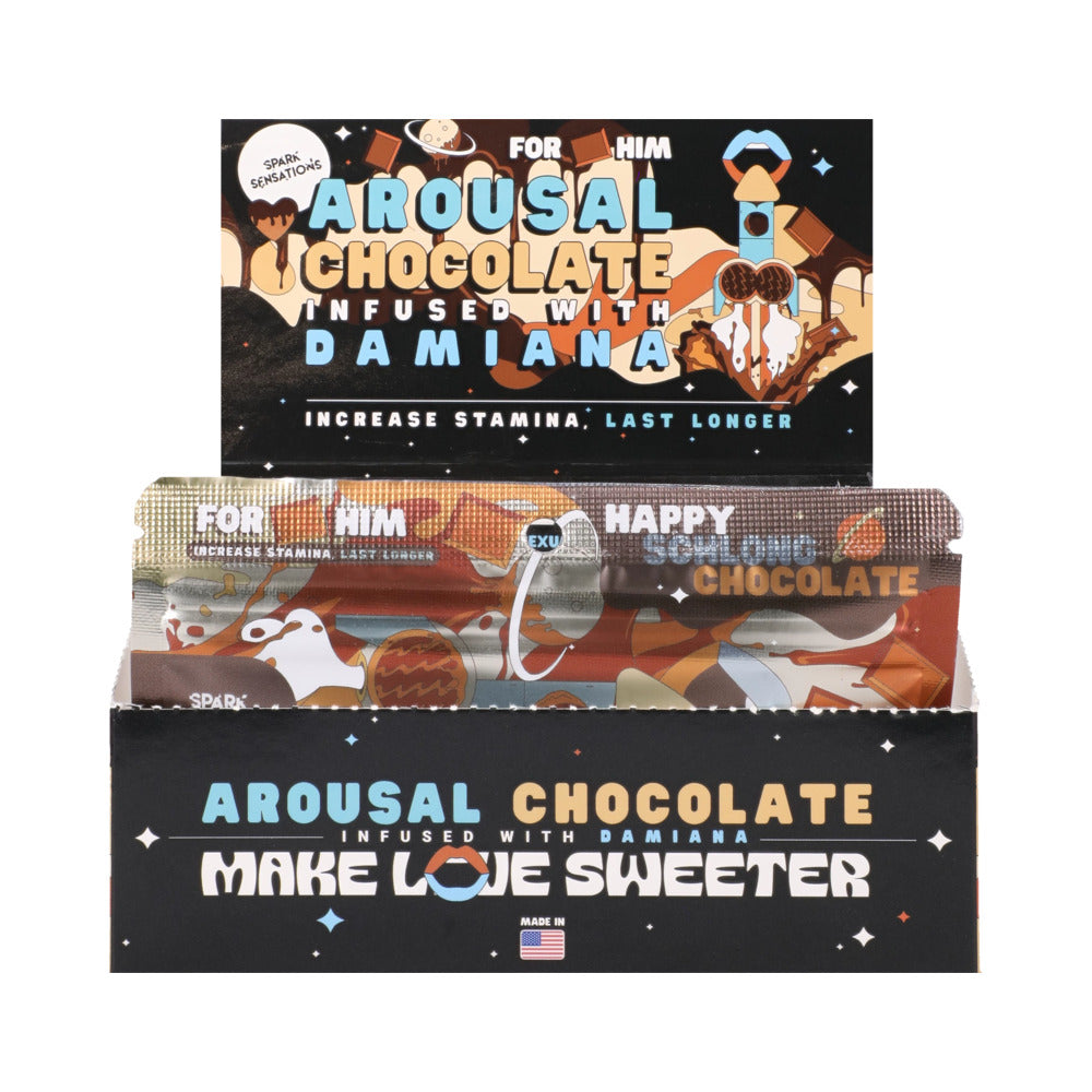 DOC JOHNSON - HAPPY SCHLONG HIS CHOCOLATE 12 PACK DISPLAY (15G PER PACK - 2 SERVINGS)
