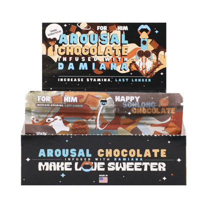 DOC JOHNSON - HAPPY SCHLONG HIS CHOCOLATE 12 PACK DISPLAY (15G PER PACK - 2 SERVINGS)