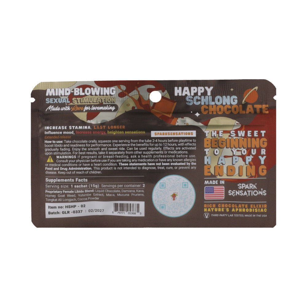 DOC JOHNSON - HAPPY SCHLONG HIS CHOCOLATE 12 PACK DISPLAY (15G PER PACK - 2 SERVINGS)