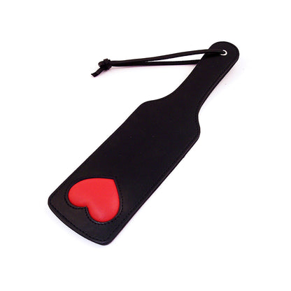 ROUGE GARMENTS - ROUGE LEATHER PADDLE WITH PADDED HEART BLACK/RED