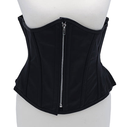 ROUGE LEATHER CORSET BLACK L/XL