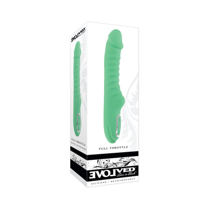 EVOLVED - FULL THROTTLE RECHARGEABLE WARMING VIBRATOR SILICONE MINT GREEN