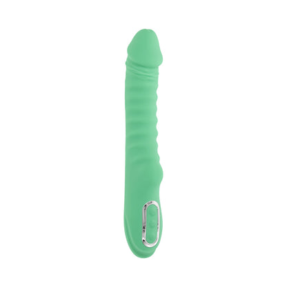 EVOLVED FULL THROTTLE RECHARGEABLE WARMING VIBRATOR SILICONE MINT GREEN
