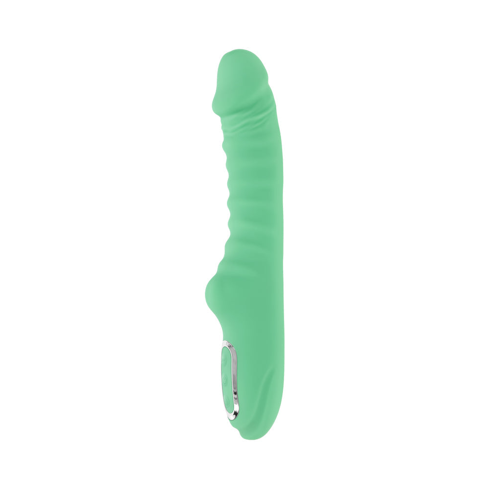 EVOLVED - FULL THROTTLE RECHARGEABLE WARMING VIBRATOR SILICONE MINT GREEN