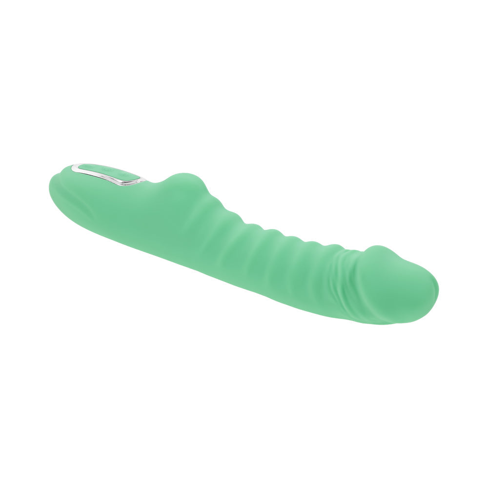 EVOLVED - FULL THROTTLE RECHARGEABLE WARMING VIBRATOR SILICONE MINT GREEN