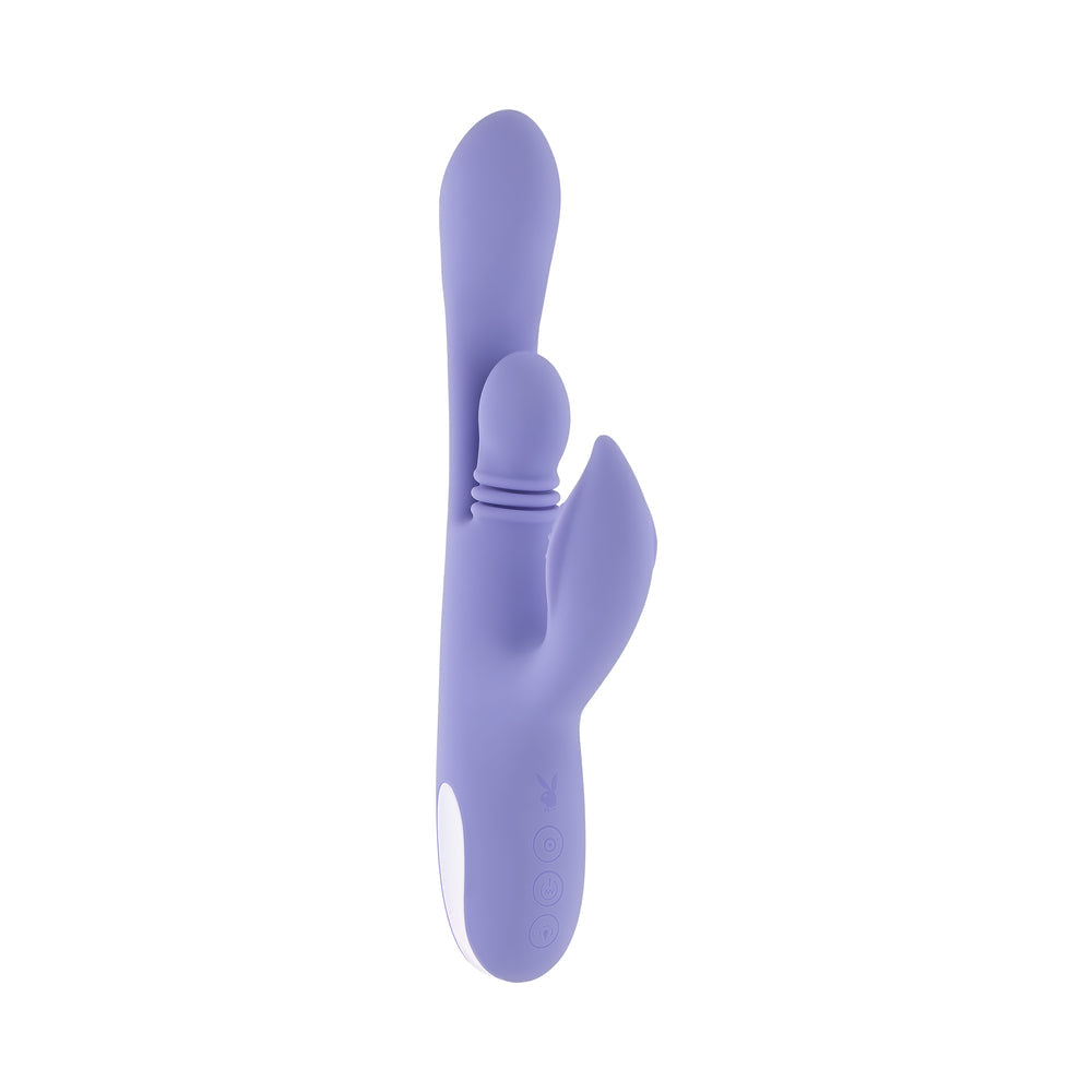 PLAYBOY - NUBBIN RUBBIN RECHARGEABLE DUAL STIMULATOR VIBE SILICONE PURPLE