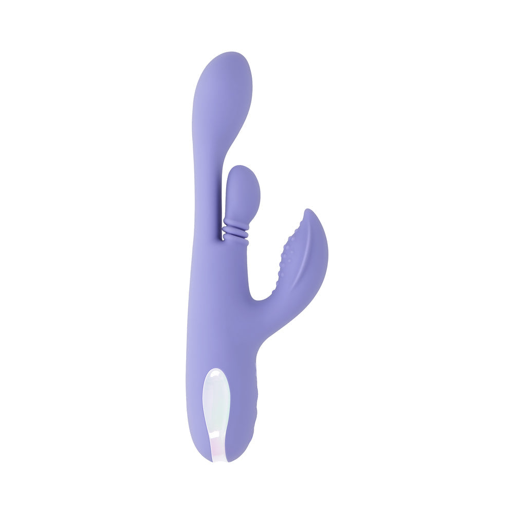 PLAYBOY - NUBBIN RUBBIN RECHARGEABLE DUAL STIMULATOR VIBE SILICONE PURPLE