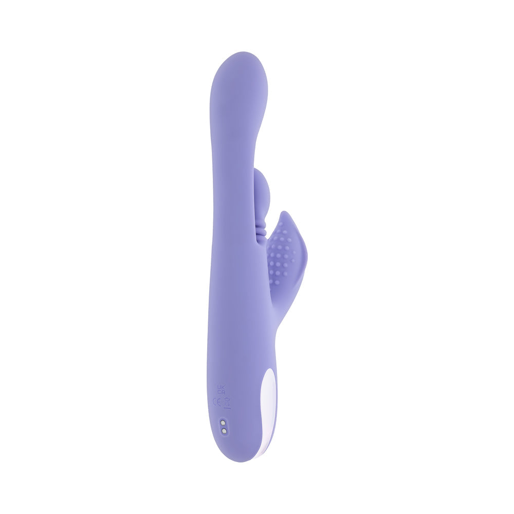 PLAYBOY - NUBBIN RUBBIN RECHARGEABLE DUAL STIMULATOR VIBE SILICONE PURPLE