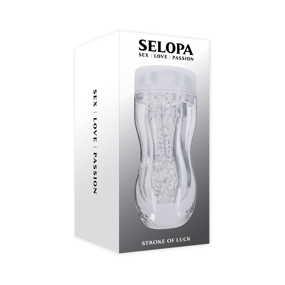 SELOPA STROKE OF LUCK STROKER MASTURBATOR TPE CLEAR