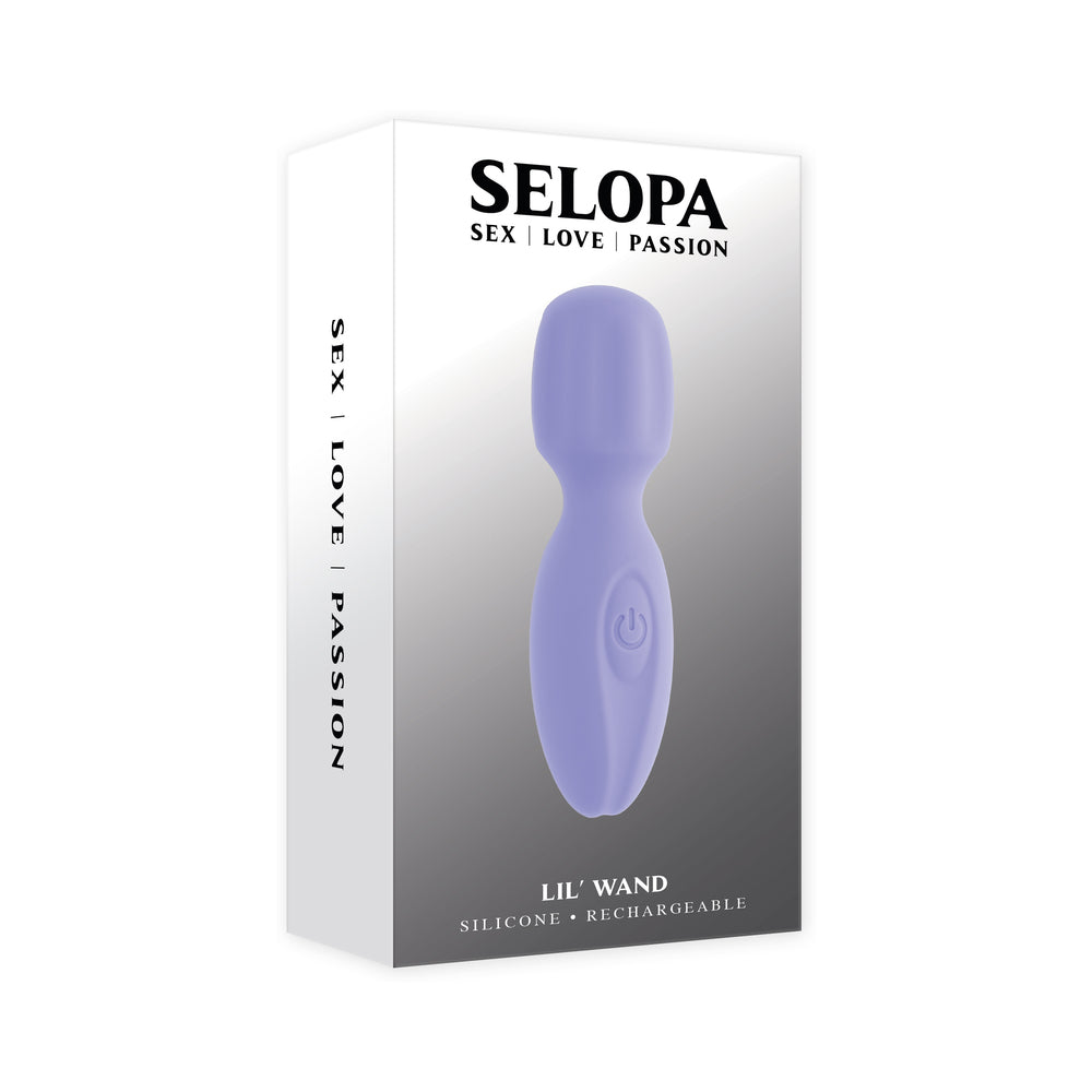 SELOPA LIL'' WAND RECHARGEABLE MINI WAND SILICONE PURPLE