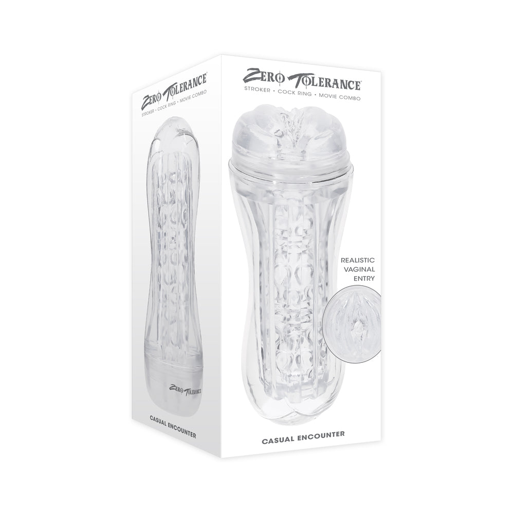 ZERO TOLERANCE - CASUAL ENCOUNTER STROKER MASTURBATOR TPE CLEAR