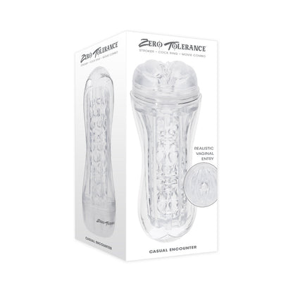 ZERO TOLERANCE - CASUAL ENCOUNTER STROKER MASTURBATOR TPE CLEAR