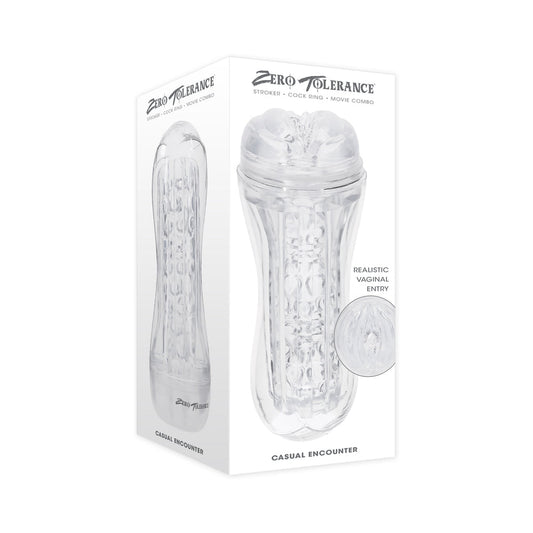 ZERO TOLERANCE - CASUAL ENCOUNTER STROKER MASTURBATOR TPE CLEAR