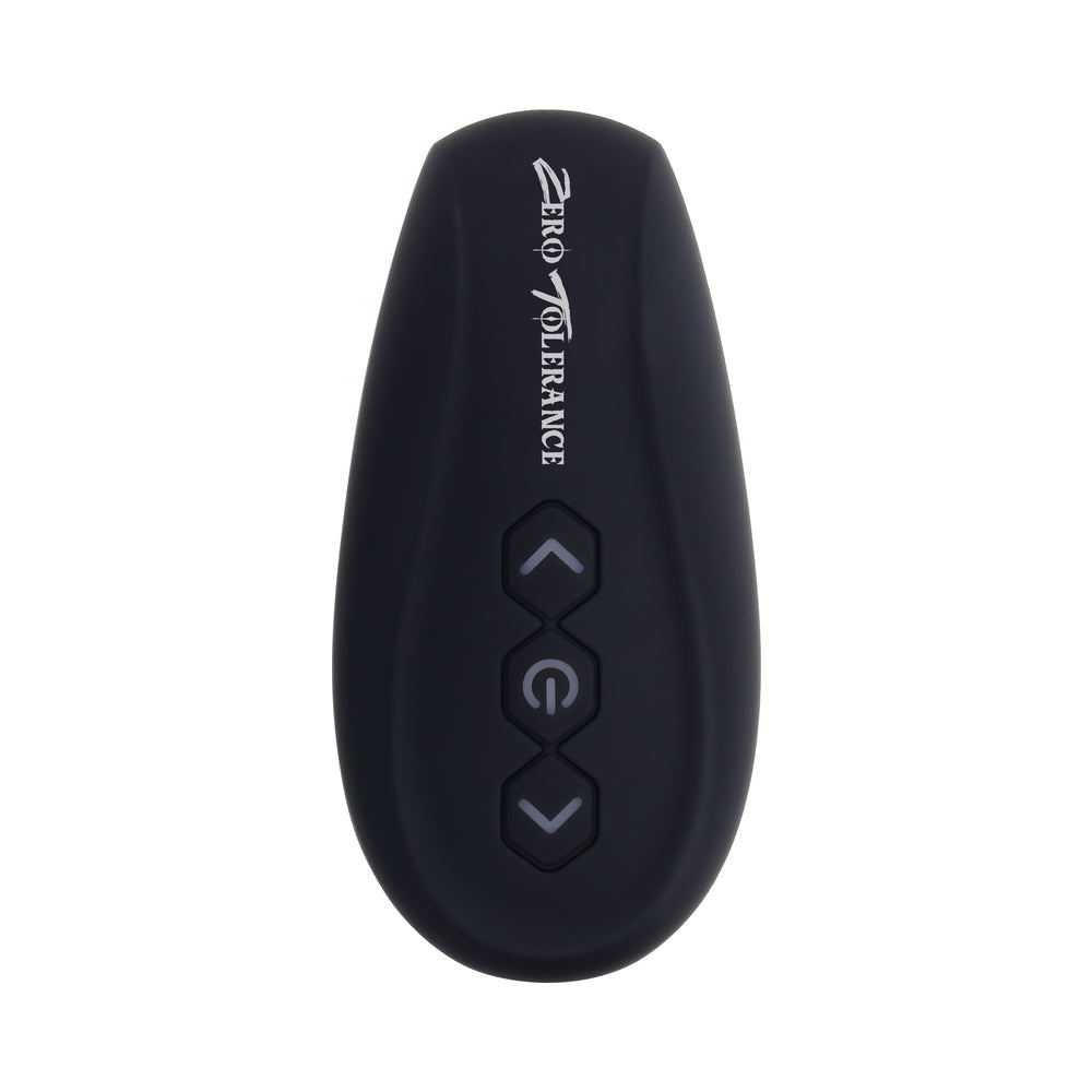 ZERO TOLERANCE - MR PROSTATE TWIRLING PROSTATE VIBE WITH REMOTE SILICONE BLACK