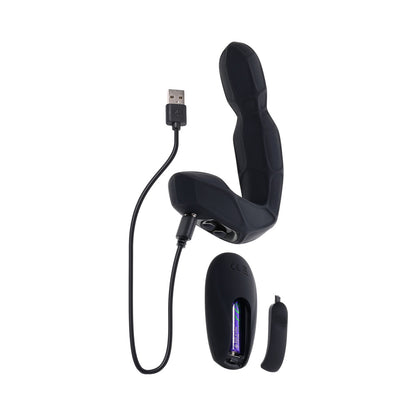 ZERO TOLERANCE MR PROSTATE TWIRLING PROSTATE VIBE WITH REMOTE SILICONE BLACK
