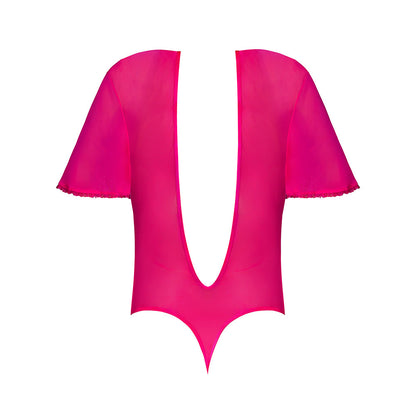 MAGIC SILK PINK KINK FLUTTER SLEEVE TEDDY PINK GLOW L/XL