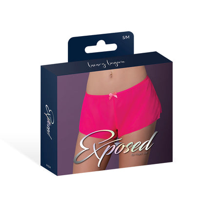 MAGIC SILK PINK KINK FLOWY BOY SHORT PINK GLOW L/XL