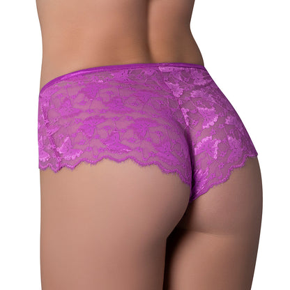 MAGIC SILK BUTTERFLY FANTASIES BOY SHORT NEON PURPLE L/XL