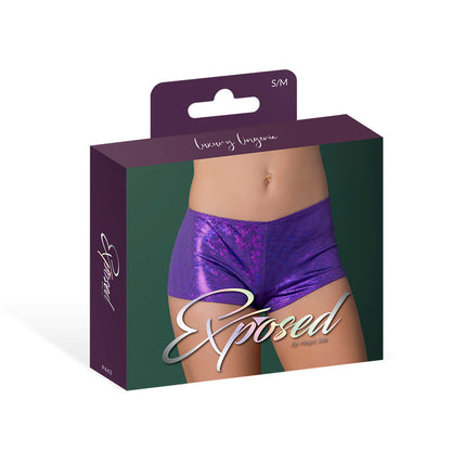 MAGIC SILK - GLIMMER MINI BOY SHORT PURPLE DISCO S/M