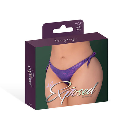 MAGIC SILK - GLIMMER LOW RISE TIE SIDE PANTY PURPLE DISCO QUEEN SIZE