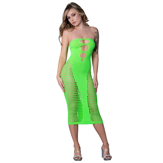 MAGIC SILK - SEAMLESS GOWN NEON LIME O/S