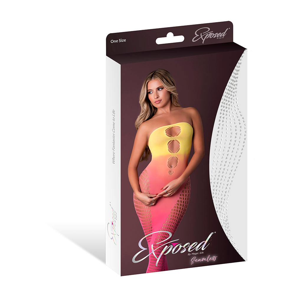 MAGIC SILK - SEAMLESS GOWN OMBRE SUNSET O/S