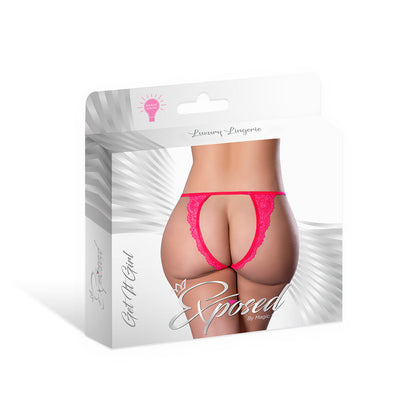 MAGIC SILK GET IT GIRL CROTCHLESS MICRO TANGA DIVA PINK QUEEN SIZE