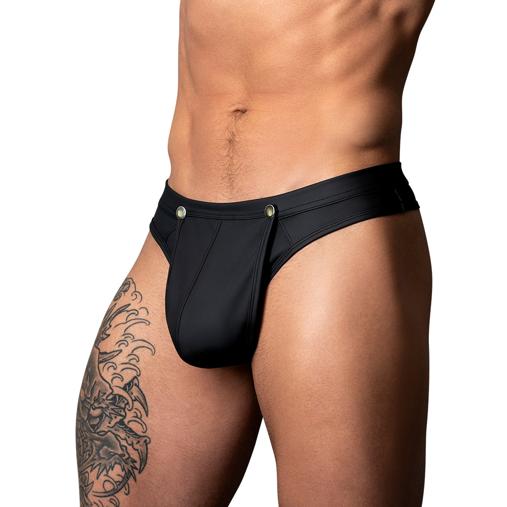 MALE POWER OH SNAP! SNAP OFF JOCK BLACK L/XL