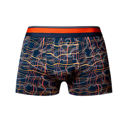 MALE POWER SOO CUMFY BOXER BRIEF NAVY/ORANGE L