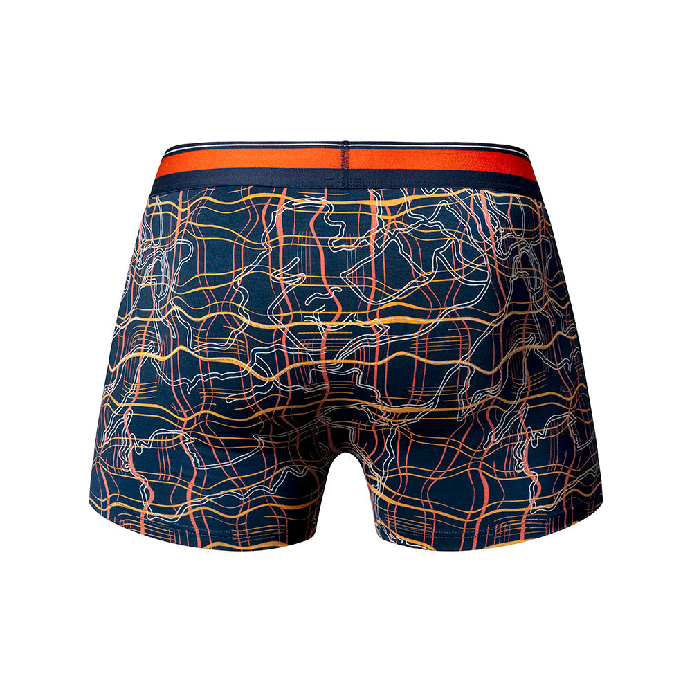 MALE POWER SOO CUMFY BOXER BRIEF NAVY/ORANGE XL