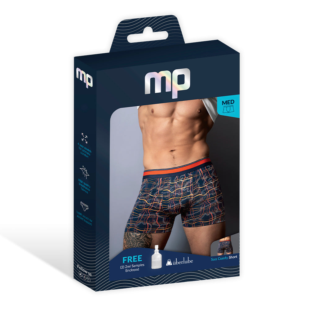MALE POWER SOO CUMFY BOXER BRIEF NAVY/ORANGE XL