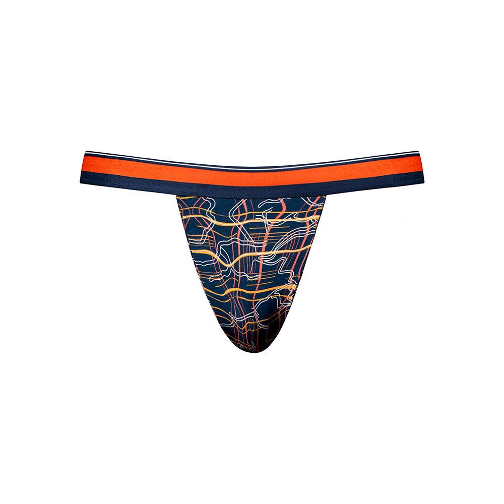 MALE POWER SOO CUMFY JOCK NAVY/ORANGE S/M