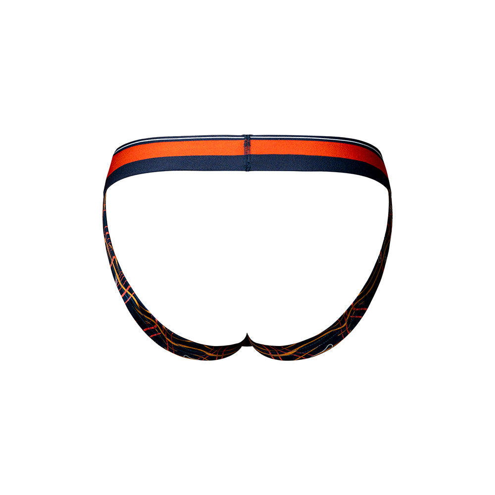 MALE POWER SOO CUMFY JOCK NAVY/ORANGE S/M