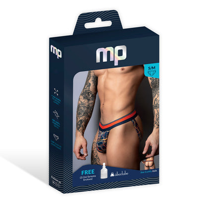 MALE POWER SOO CUMFY JOCK NAVY/ORANGE S/M