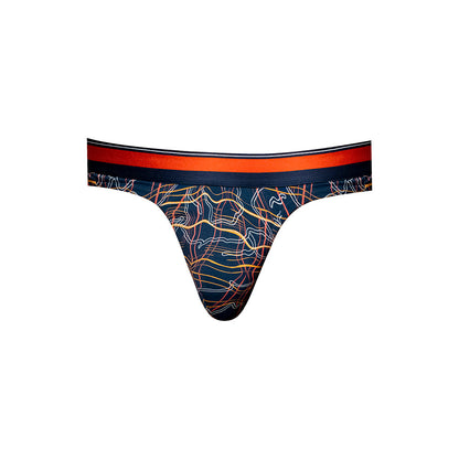 MALE POWER - SOO CUMFY THONG NAVY/ORANGE S/M