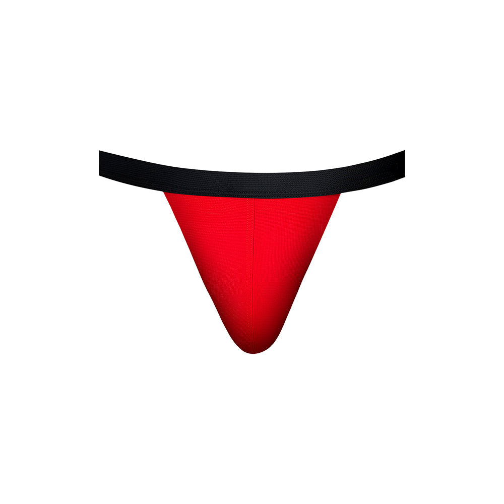 MALE POWER - HOT MESH JOCK BLACK/RED S/M