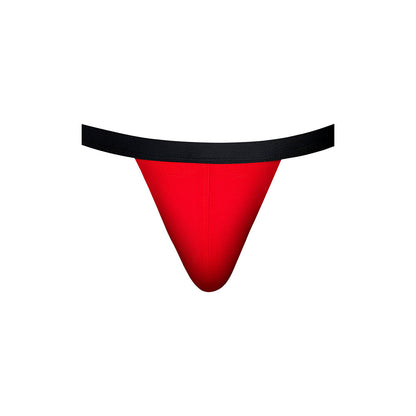 MALE POWER - HOT MESH JOCK BLACK/RED S/M