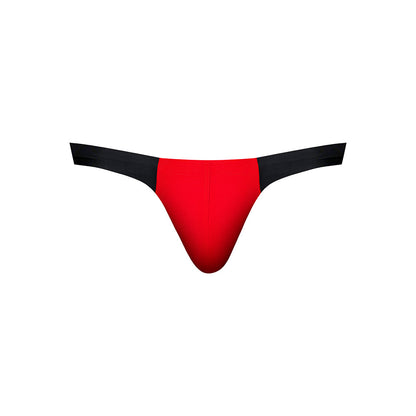 MALE POWER HOT MESH BONG THONG BLACK/RED S/M