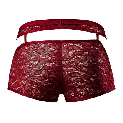 MALE POWER LUCIFER CUTOUT SHORT BURGUNDY M