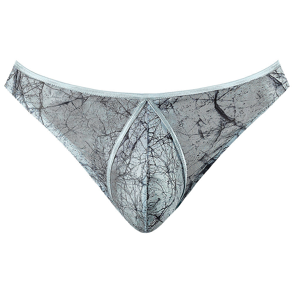 MALE POWER MARBLE MESH MINI MOONSHINE SILVER BLUE S/M