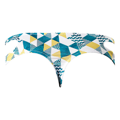 CUT IT OUT! CUTOUT THONG BLUE/WHITE S/M