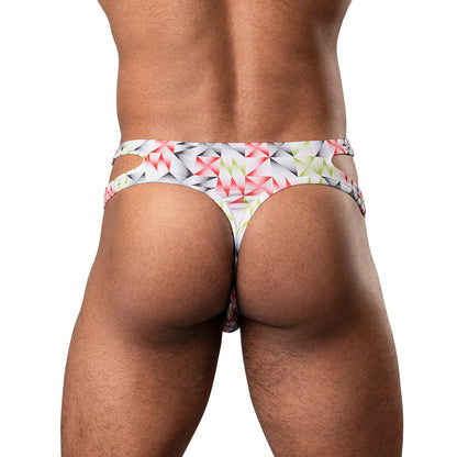 MALE POWER CUT IT OUT! CUTOUT THONG RED/BLACK L/XL