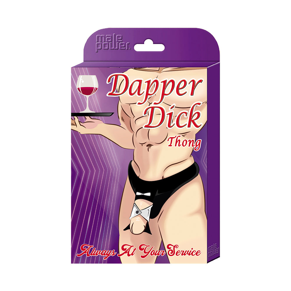 MALE POWER - NOVELTY DAPPER DICK BLACK O/S