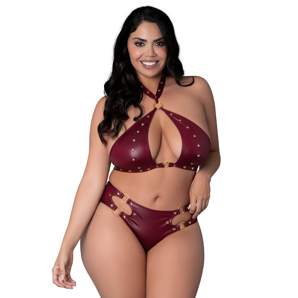 LUST FETISH - JUNO BURGUNDY QUEEN SIZE