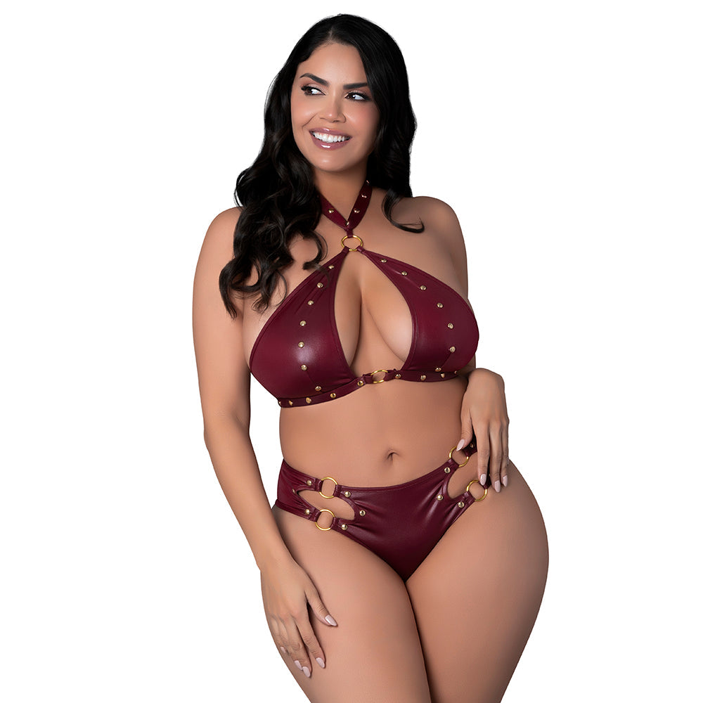 LUST FETISH - JUNO BURGUNDY QUEEN SIZE