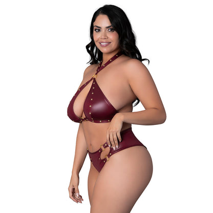 LUST FETISH - JUNO BURGUNDY QUEEN SIZE