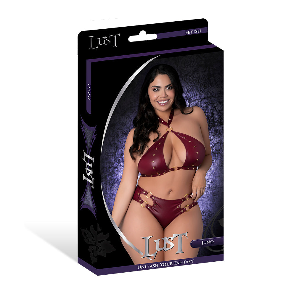 LUST FETISH - JUNO BURGUNDY QUEEN SIZE