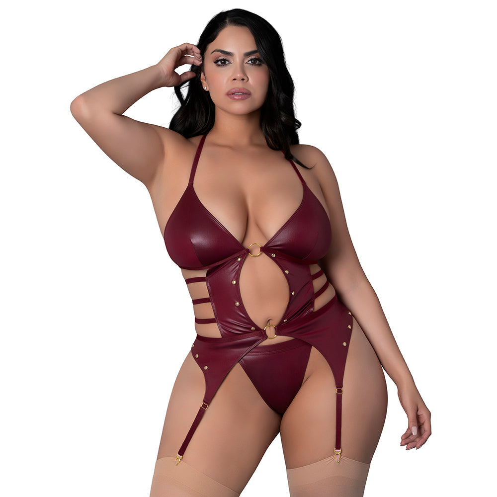 LUST FETISH KIRA BURGUNDY QUEEN SIZE