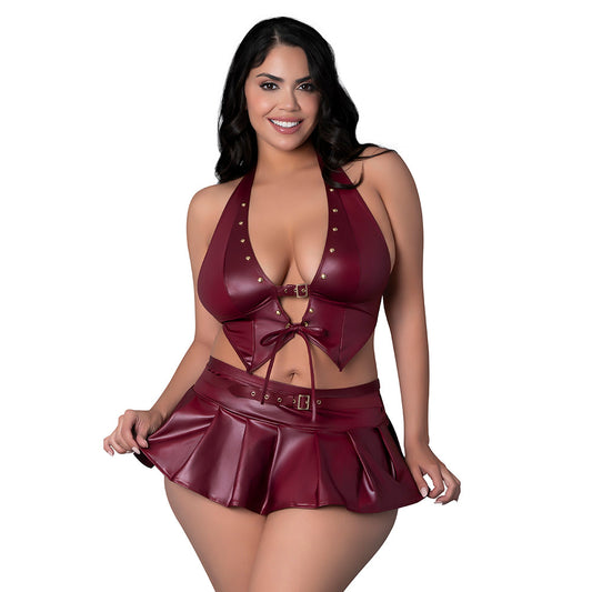 LUST FETISH - SERAPHINA BURGUNDY QUEEN SIZE
