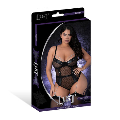 LUST FETISH - DOBLE CRUZADO PHOENIX NEGRO TAMAÑO QUEEN